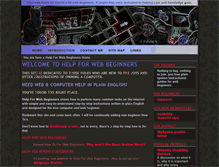 Tablet Screenshot of helpforwebbeginners.com